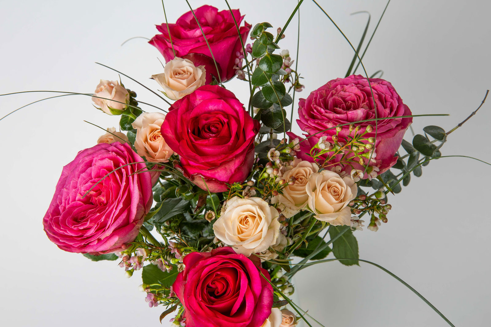 Kytica ružových ruží The Pink Rose malá detail