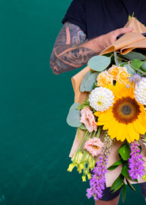 Kytica so slnečnicou